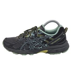 ASICS GEL-Venture 6 Shoes Womens Size 9 Black Mint Trail Running Sneakers T7G6N